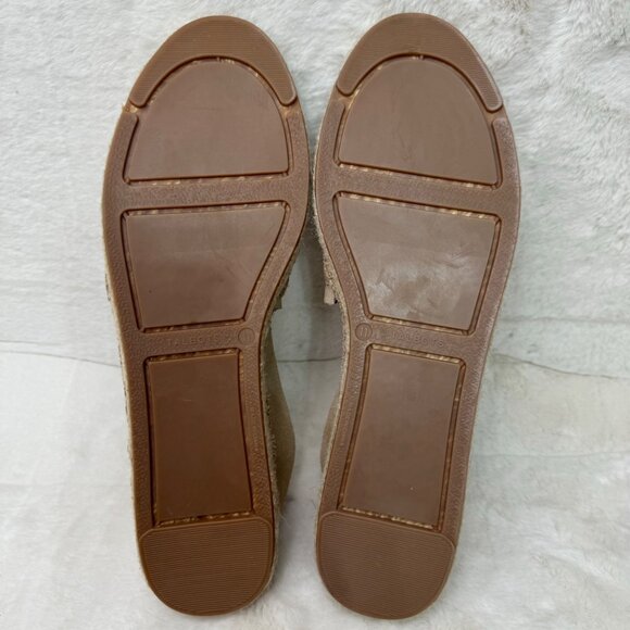 Talbots Womens Beige Suede Leather Espadrille Flats Size 11M - Picture 7 of 8